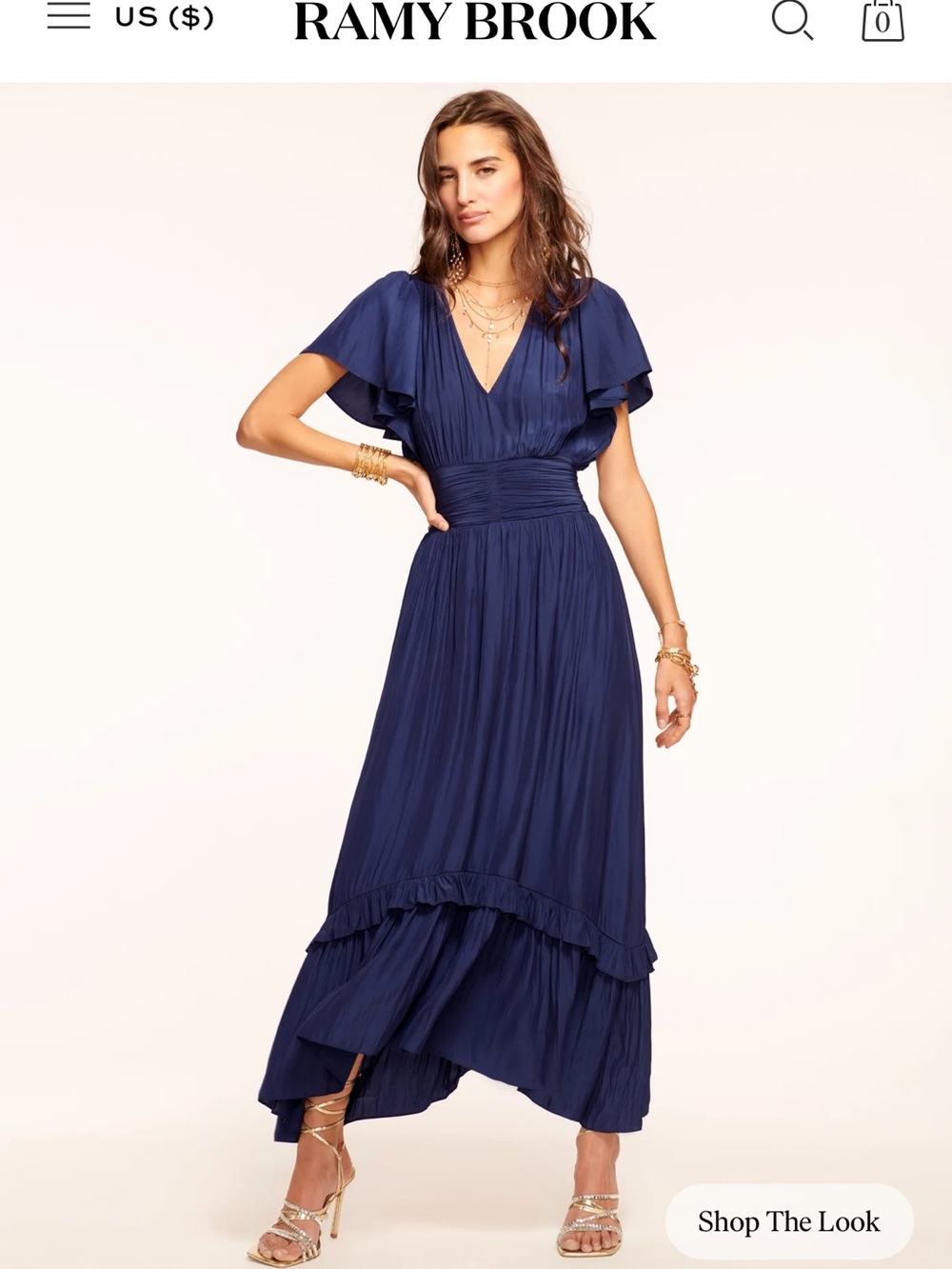 Ramy Brook Blue Dress
Joanie Short Sleeve Maxi Dress
